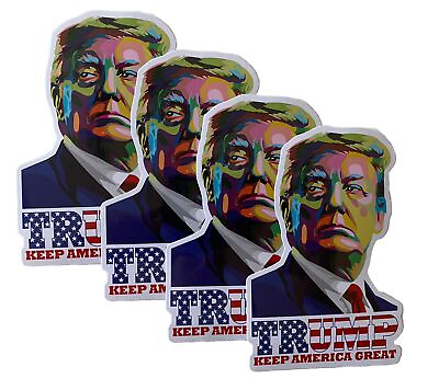 #ad Trump Sticker Trump Decal 4 Lot America Great Trump 2024 Biden 2024 MAGA sticker $4.99