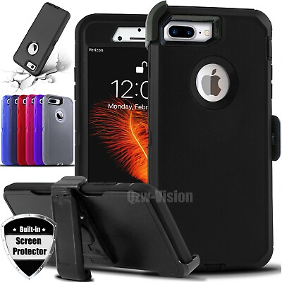 #ad For iPhone 6 7 8 Plus Shockproof Rugged Case With Belt Clip amp; Screen Protector $9.99