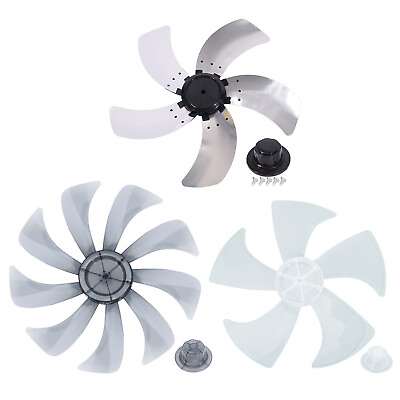 #ad Universal Thicken Plastic Fan Blade with Nut Covers for Standing Household Fan $9.59