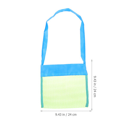#ad 2 Pcs Mesh Beach Shoulder Bag Kids Bags Grid Toy $11.19