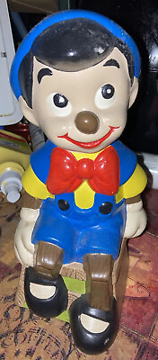 #ad Walt Disney Productions Vintage Large Pinocchio Ceramic Figure 9quot; Tall Statue $29.99