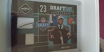#ad 2010 Limited Draft Day Joe Haden Dual Hat Patch 25 $19.99