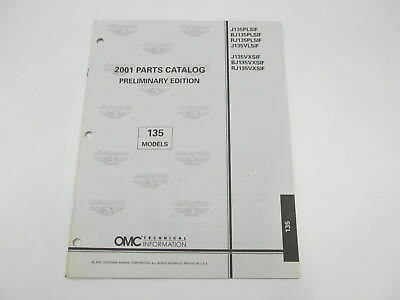 #ad 5001648 OMC Johnson 135 HP Outboard Prelim Parts Catalog 2001 $19.95