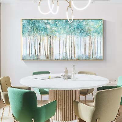 #ad Abstract Forest Tree Prints Canvas Painting Wall Art for Living Room Decoration $26.79