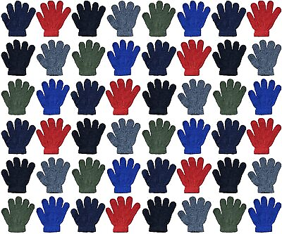 #ad 48 PK Kids Warm Winter Colorful Magic Stretch Gloves amp; Mittens 2 5 Age Kids PK C $84.00