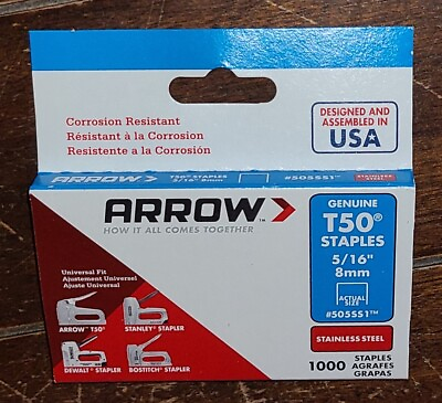 #ad Arrow 1000pc Genuine T 50 Staples 5 16quot; Staples #505SS1 $14.14