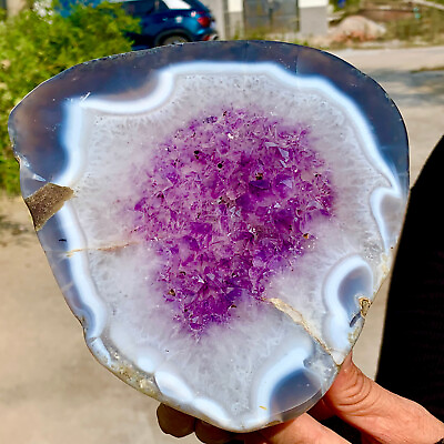 #ad 4.02LB Natural Amethyst geode quartz cluster crystal specimen Healing $516.00