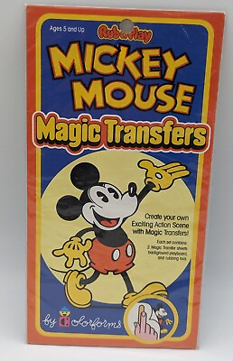 #ad 1978 Mickey Mouse Rub n Play Magic Transfers Disney Colorforms NEW Old Stock $9.99