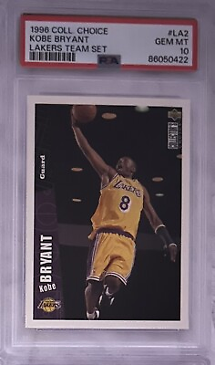 #ad 1996 Collectors Choice RC Kobe Bryant Lakers Team Set #LA2 PSA 10 Gem Mint C $285.00
