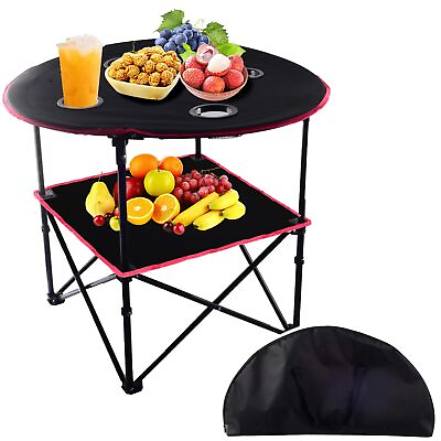 #ad BESPROTOOLER Portable Folding Canvas Table Beach Table Collapsible Camping T... $51.26