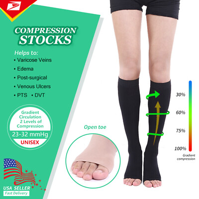 #ad Compression Stockings Nurses Maternity Flight Travel Men Women Medical DVT Socks $24.42
