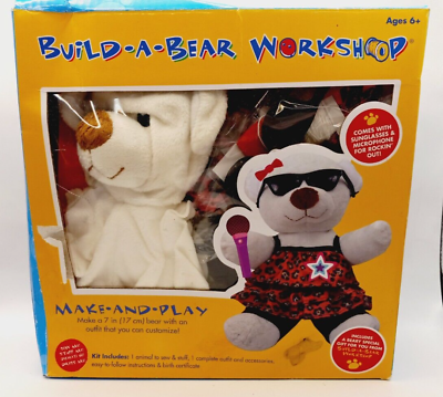 #ad 2010 Build a Bear Workshop Make amp; Play Kit Dress Bear Outfit Shoes New Complete $12.79