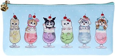 #ad Sanrio Characters x Mofusand Pen Pouch Cream Soda Hello Kitty My Melody New $27.39