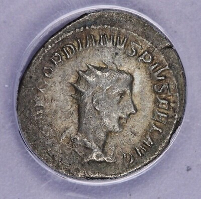 #ad AD 244 Roman Gordian III AR Antoninianus Rome Mint ANACS VF 20 B 4 $60.00
