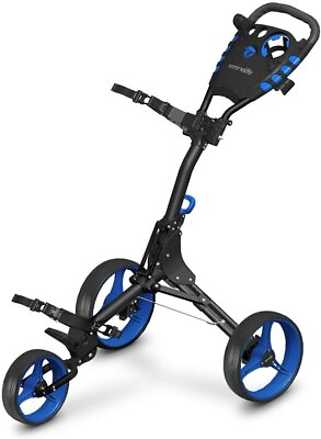 #ad SereneLife Foldable Lightweight 3 Wheel Golf Push Cart With Elastic Strap SLG3W $172.99