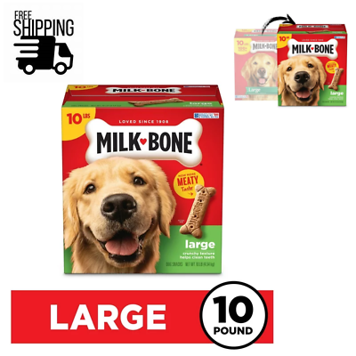 #ad Milk Bone Original Dog Biscuits Large Crunchy Dog Treats 10 lbs. $13.14