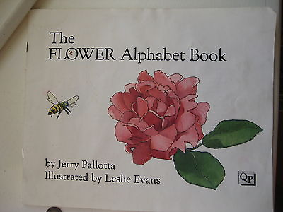 #ad 1988 vtg The Flower Alphabet book by Jerry Pallotta Leslie Evans kid abc 1st Ed $49.99