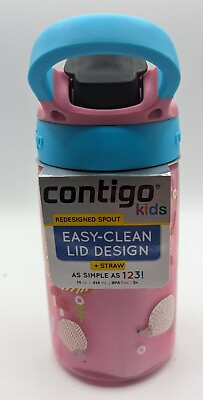 #ad Contigo Kids Water Bottle AUTOSPOUT Straw 14 oz. Hedgehog. NEW Tumbler Girl Pink $9.99