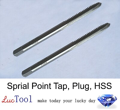 #ad 2 PC of 3 48 UNC Spiral Point Tap Plug GH2 Limit 2 Flute HSS Gun Tap Uncoated #3 $11.90