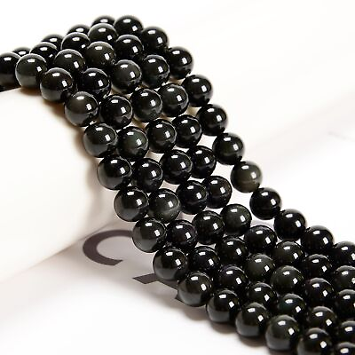 #ad Rainbow Obsidian Smooth Round Beads 4mm 6mm 8mm 10mm 12mm 15.5quot; Strand $6.49