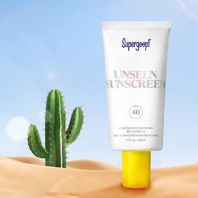 #ad Supergoop Unseen Sunscreen SPF 40 1.7 oz 50ml For Beard Friendly All Skin Types $13.99