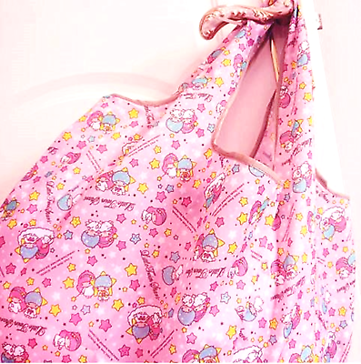 #ad NEW Foldable Tote Nylon Reusable Grocery Bag Sanrio Little Twin Stars US SELLER $7.50