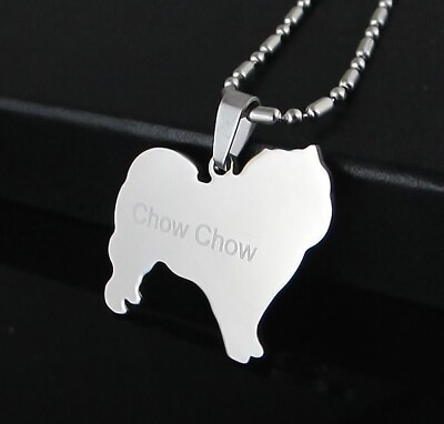 #ad FREE USA SHIPPING Stainless Steel Chow Chow Chowdren Dog Pendant FREE Necklace $12.99