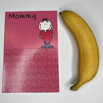 #ad Charming “Mommy” Mother#x27;s Day Card with Cartoon Child and Glitter Detail $5.99