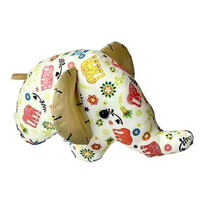 #ad NaRa Ya ELEPHANT PLUSHIE Stuffed Animal Ellie Plush Wildlife Toy Cotton Print $18.00