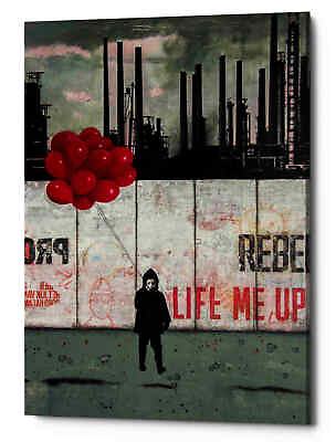 #ad Epic Graffiti #x27;LIFE ME UP III#x27; by DB Waterman Giclee Canvas Wall Art $299.99
