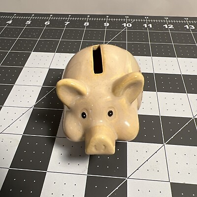 #ad Chocolate Cravings Ceramic or Pottery Piggy Money Bank Tan Color $18.97