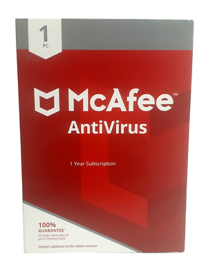#ad McAfee Antivirus Protection for PC 1 Year Subscription 1 Device. New Sealed $14.99