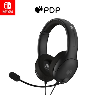 #ad PDP LVL40 Nintendo Switch Wired Gaming Headset with Mic. Black NEW™ $37.44