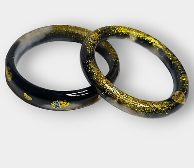 #ad Set of 2 bracelets with earrings. Butterfly theme. Fine resin. $15.00