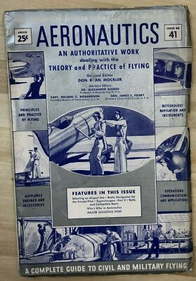 #ad AERONAUTICS Magazine #41 1941 National Aeronautics Council $11.99
