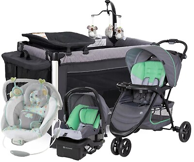#ad #ad New Parents Baby Combo Stroller Travel System With Car Seat Playard Baby Bouncer $539.99