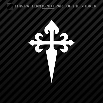 #ad 2x St. James Santiago Sticker Self Adhesive Vinyl maltese cross $4.99