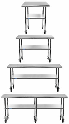 #ad Stainless Steel Work Table With Wheels $434.95