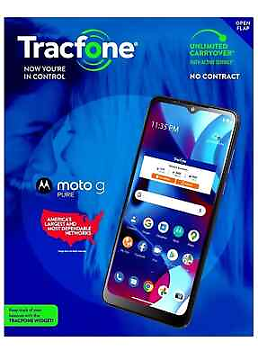 #ad Motorola Moto G Pure 2021 32GB XT2163DL Smartphone For TracFone NEW UNSUED $35.00
