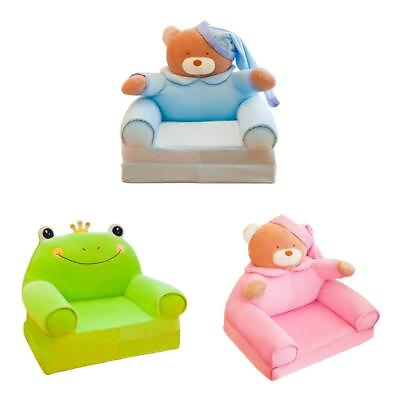 #ad Kids Foldable Sofa Chair Children Cartoon Lounger Bed Slipcover $22.15