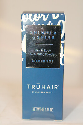 #ad TRUHAIR New Shimmer Shine Chelsea Scott Hair Body Luminizing Powder Silver Ice $3.00