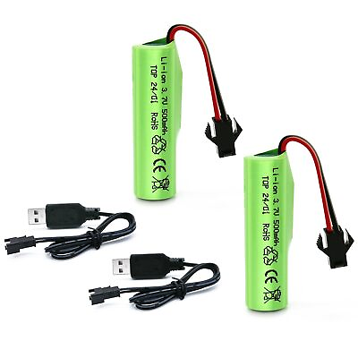 #ad Lithium Battery Rc Car Toy 3.7V 500mah Li ion Batteries Rechargeable for Do $18.42