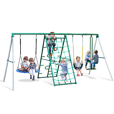 #ad Children Playground Kids Swing Set Climbing Frame Seesaw Backyard Play Fun US $327.29