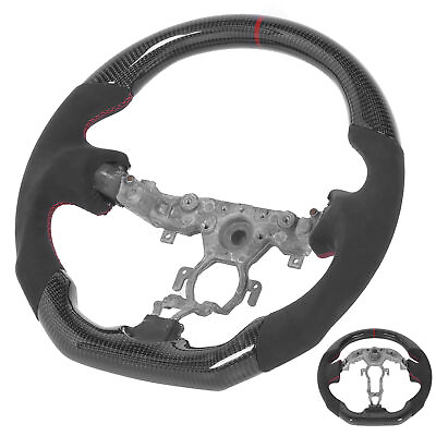 #ad √ Carbon Fiber Steering Wheel Suede With Red Stitching Fit For 370z $376.32