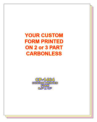 #ad CUSTOM PRINTED FORM 2 or 3 Part Carbonless $344.00