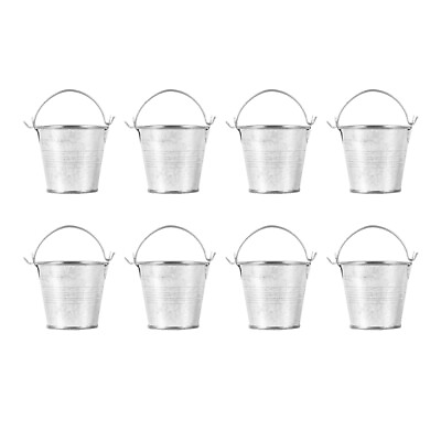 #ad 15 Pack Mini Galvanized Tin Pails Small Metal Buckets for Wedding Decor $14.38