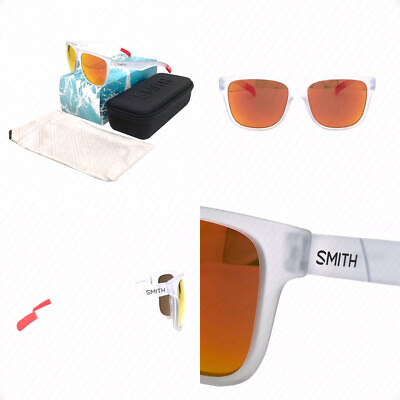 #ad Smith Lowdown N 6XQ X6 56mm Matte Crystal Red w Red Mirror ChromaPop Sunglasses $59.99