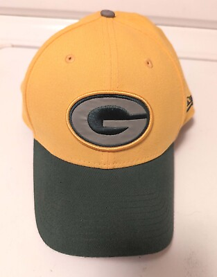 #ad NFL Official GREEN BAY PACKERS NEW ERA 39Thirty HAT CAP Large Yellow w Green $5.99