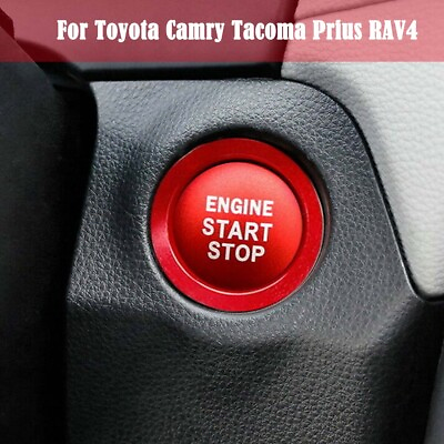 #ad For Toyota Camry Tacoma Prius RAV4 Red Engine Start Stop Push Start Cover w Ring $9.99