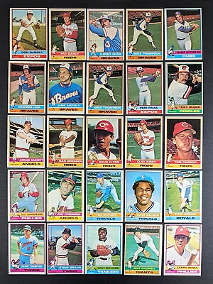#ad 1976 Topps Baseball Set Break 25 Cards $15.00